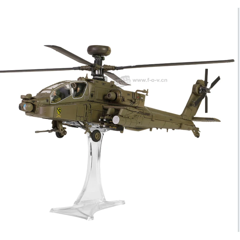 FOV 1:72 Scale US Army Long Bow Apache AH-64D Military Fighter Model Diecast Alloy Ornament Collection Souvenir Classic Toy Gift