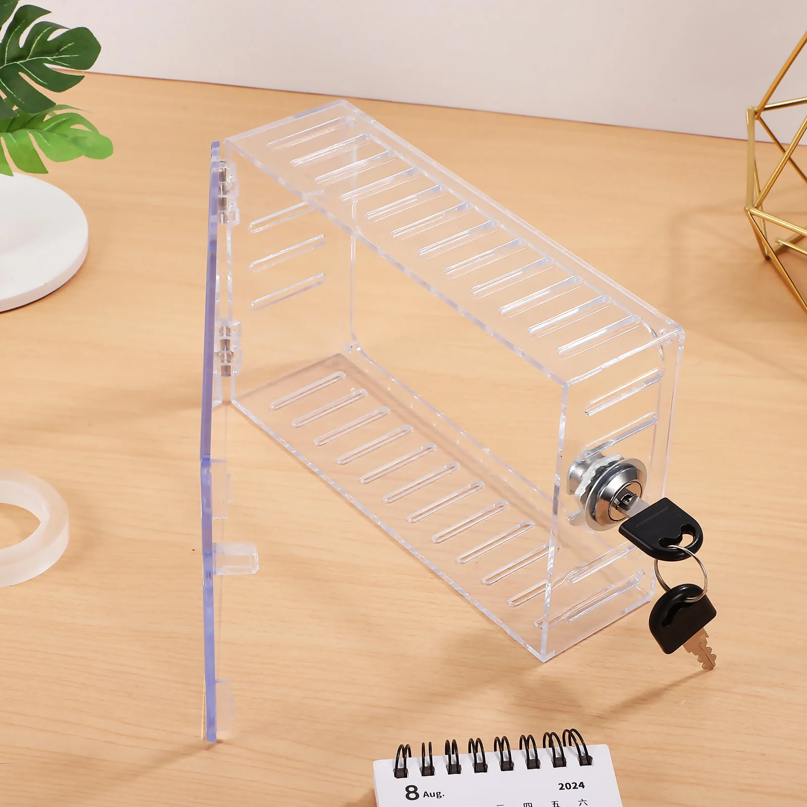 Cubierta del termostato Protector transparente bloqueable Cerradura con llave Montaje en pared Sistema de durabilidad de fácil instalación