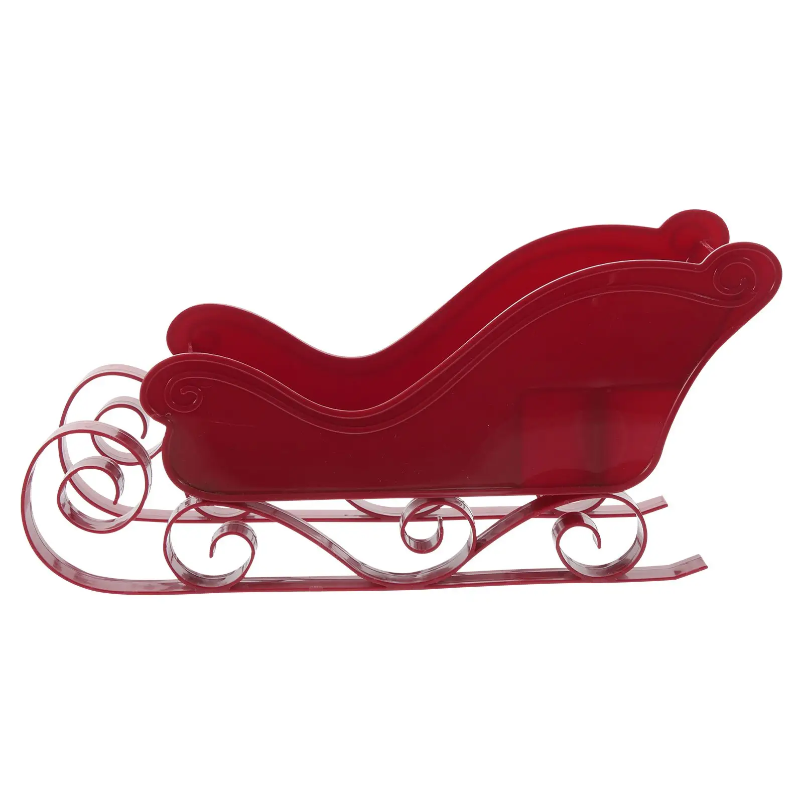 

Mini Sleigh Decoration Red Plastic Christmas Tree Hanging Ornament Festive Party DIY Craft Holiday Gift Idea Christmas Theme