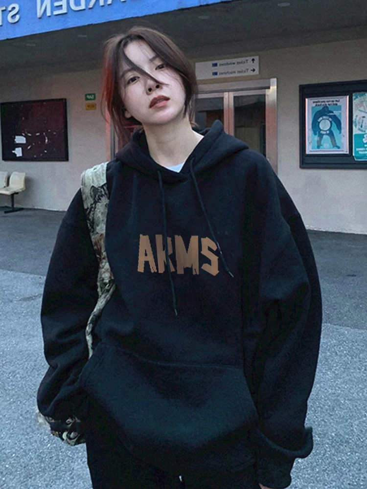 مقنعين سستة هوديس ملابس امرأة Y2K ملابس داكنة المتسكعون شعبية المناسب س الرقبة التطريز الديكور صغار مكافحة الباردة مكتنزة #1