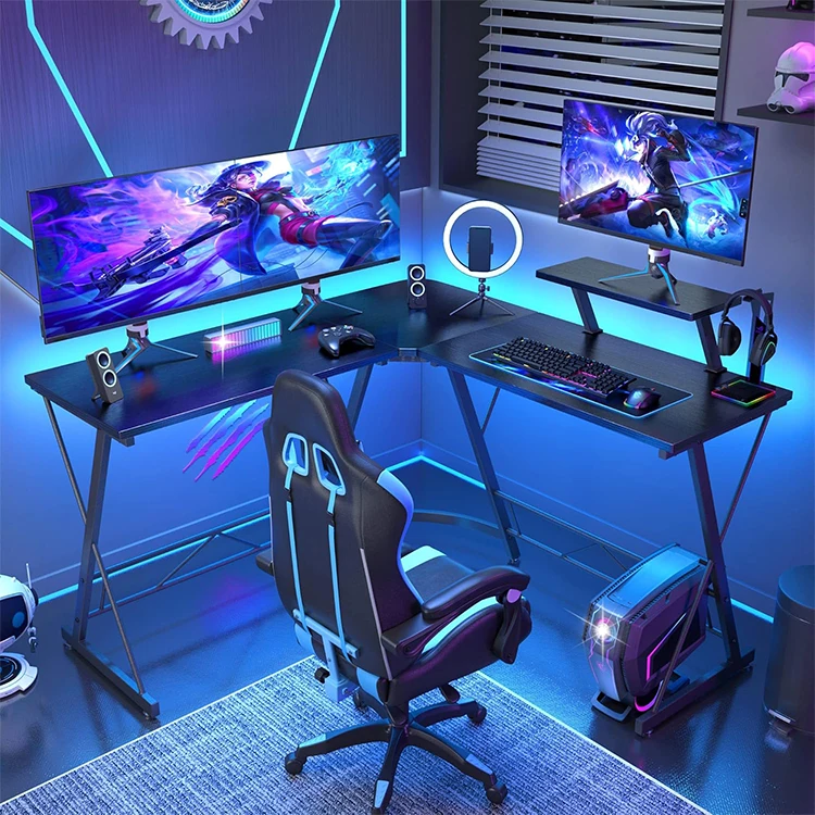 Corner Office Computer Desk Adjustable Standing Desk Factory Price L Shaped 51 Inch Gaming Desk