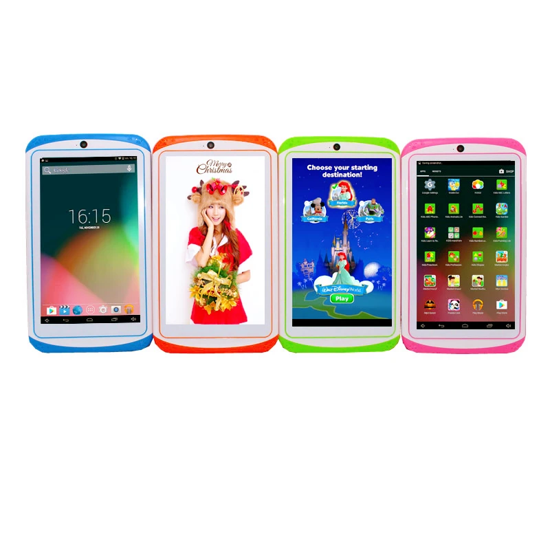 7 INCH E98 Tablet PC Met Silicon Bracket Case Android 10.0 KID Gift 1GBRAM + 16G ROM Dual Camera