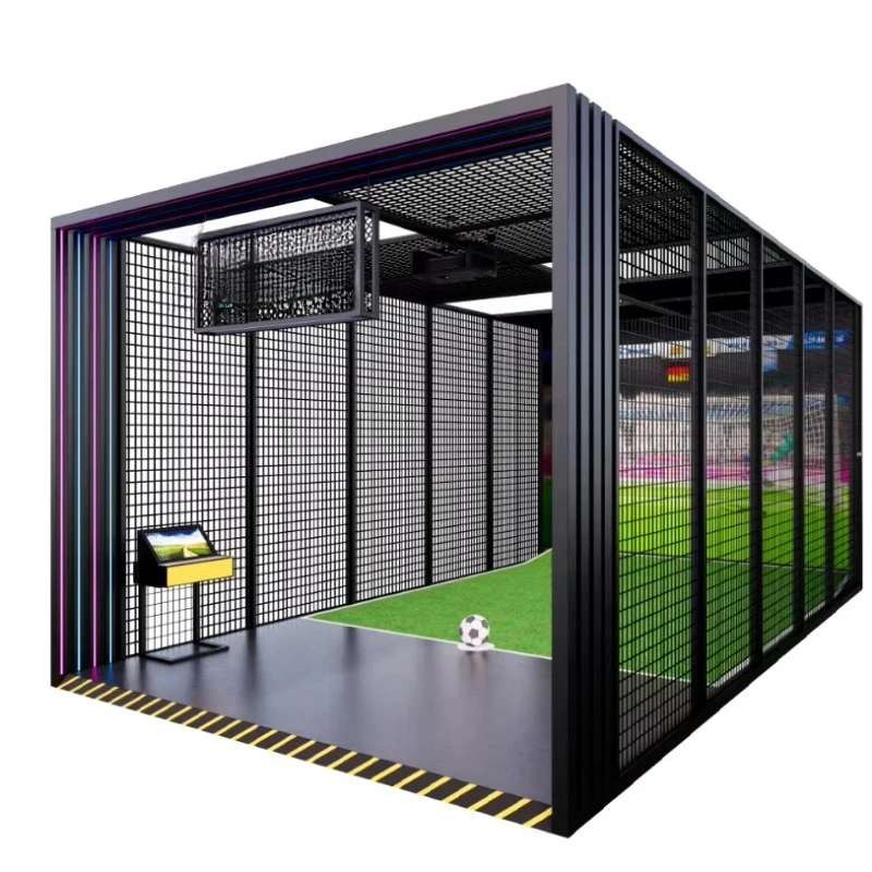 Interactive Soccer Simulation Wall Game Indoor Football Trainer with Equipment Projection Metal for Adventure Park Use