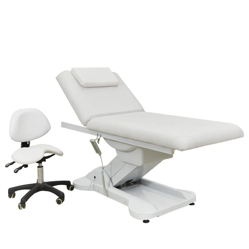 Modern Luxury Spa Bed Massage Table 3 Motors Electric White Eyelash Facial Bed for Beauty Salon