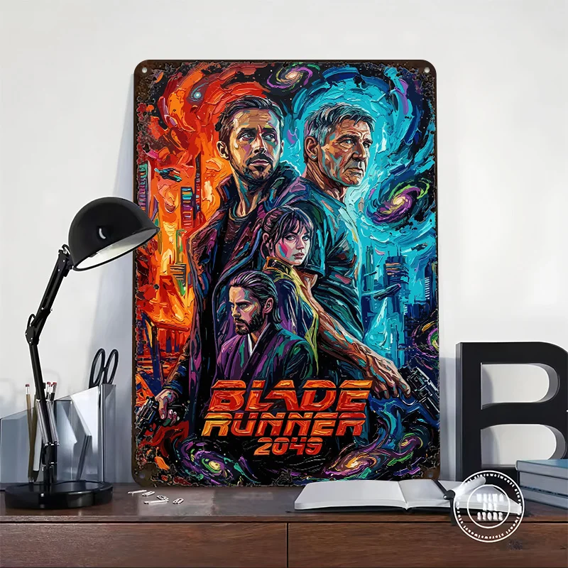 Blade Runner 2049 Movie Painting Art Poster Retro 3D Printed Metal Signs Customized Wall Hanging Gift for Home Decor Items Room