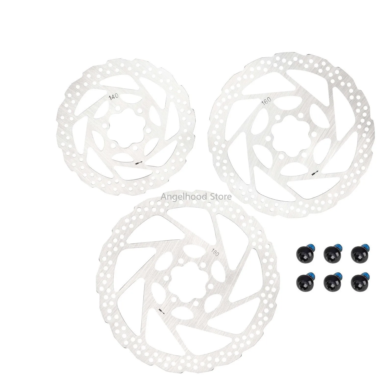 

6 Holes Bicycle Disc Brake Rotor 140mm 160mm 180mm Hydraulic Brake Rotors Heat Dissipation Road Mountain Bike Rotor Bike Parts