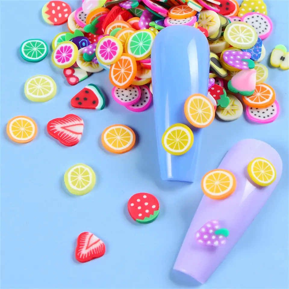 1000Pcs Polymer Clay Resin Fruit Slice for Epoxy Silicone Mold DIY Craft Jewelry Cellphone Decoration Accessory Making Supplies - 6