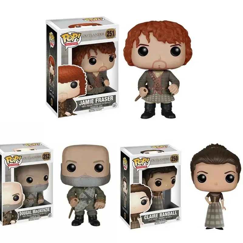 2026 FUNKO POP Outlander CLAIRE RANDALL # 250 JAMIE FRASER # 251 DOUGAL MACKENZIC # 252 Figuras de Vinil para Crianças - Brinquedos para Presente