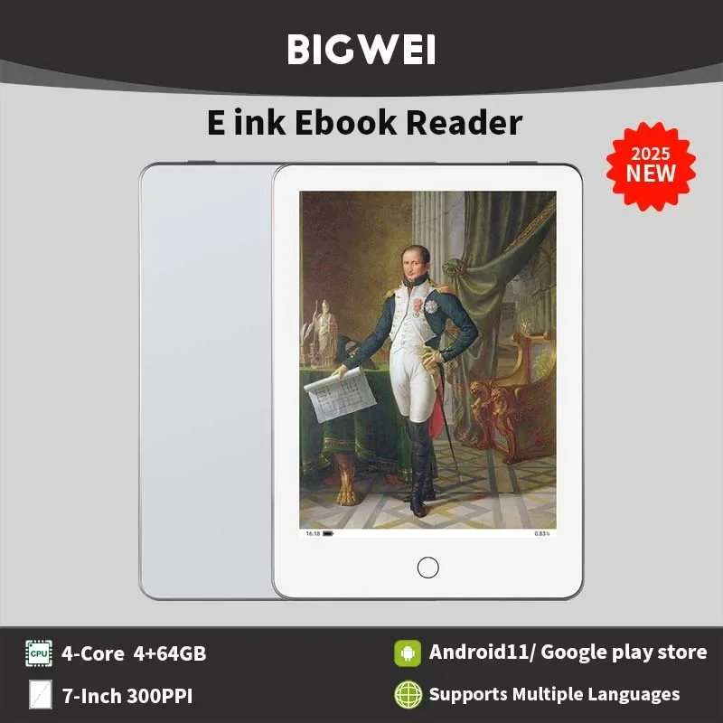 BIGWEI X7Pro 6 ''Eink شاشة قارئ الكتب الإلكترونية كتب Epaper الإلكترونية دفتر الحبر الإلكتروني عرض الكتاب الإلكتروني قارئ الكمبيوتر اللوحي دعم Kindle APP