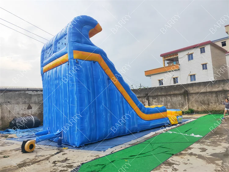حار بيع التجارية PVC الأزرق نفخ المياه الشريحة العملاقة ترتد منزل نفخ الشريحة للكبار #4