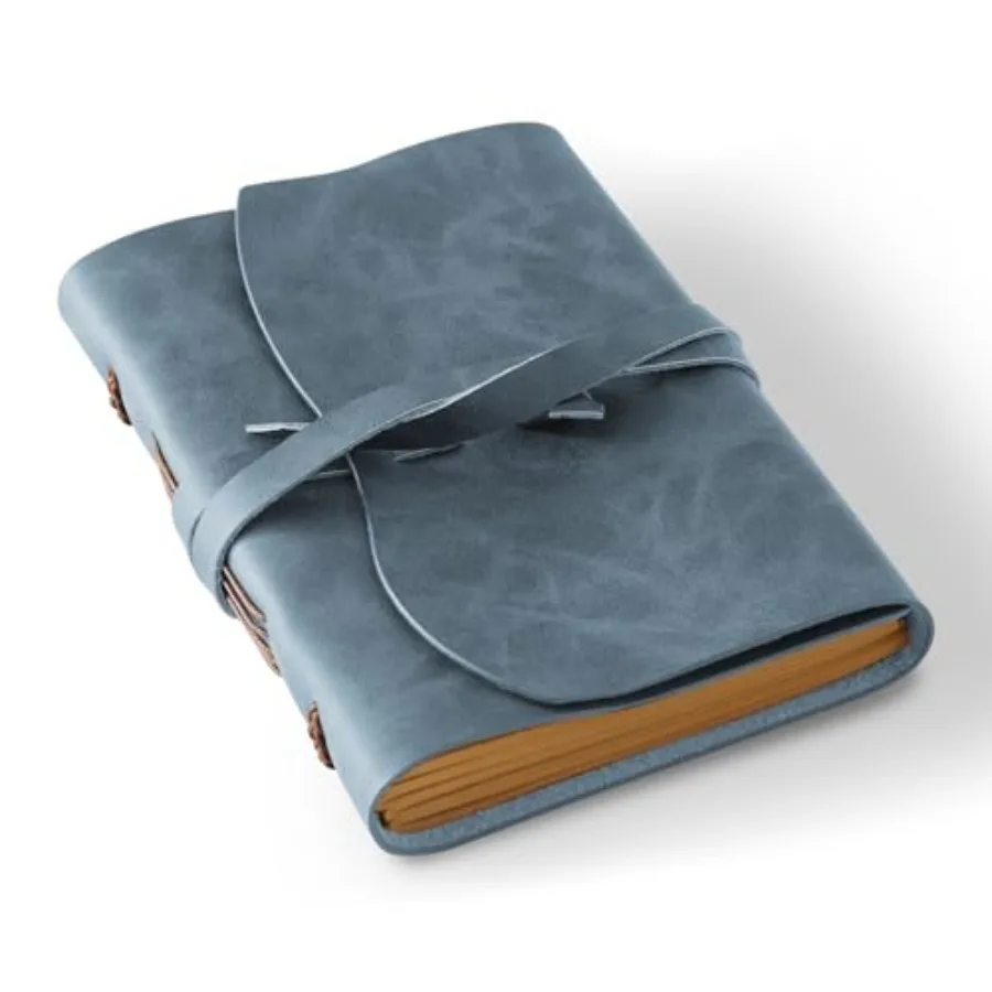 

Leather Journal Notepad, Small Notebook 4.8x6.5 Inch, Mini Journal, Retro Premium Planner, Lined Diary Vintage Style, Ideal for