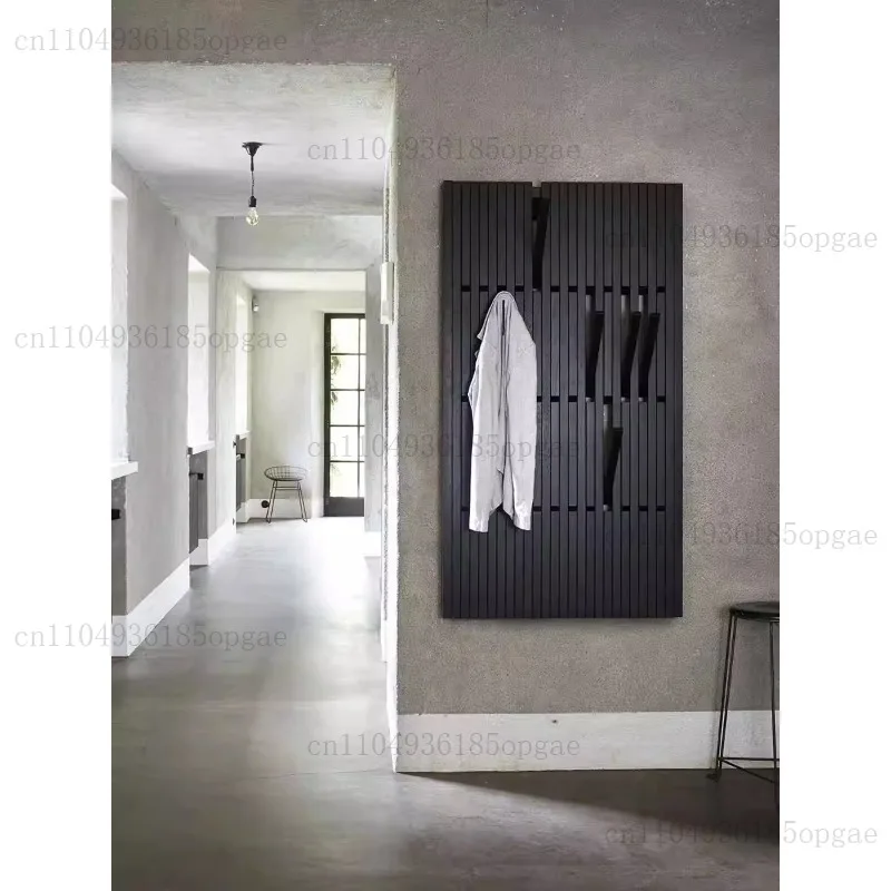 Custom Piano Key Hanging Clothes Rack Solid Wood Hanging Clothes Board Door Hook Wall Hanging Clothes Rack Black Shelf