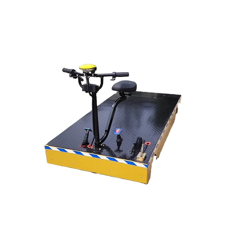 High-performance Four-Wheel Electric Platform Cargo Transport Vehicle for Farms Pastures Shopping Use Foldable Platform