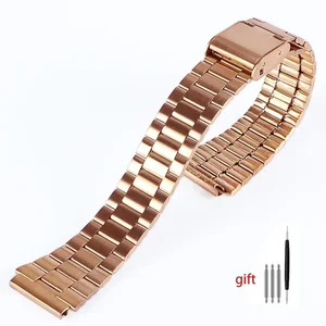 Vintage Metal Watch Strap for Casio, Stainless Steel Bracelet, High Quality, 18mm, SGW400, F91W, F84, F105, 108, A158, 168, AE1200, 1300 10 Main Sales Watch Casio Vintage - №5
