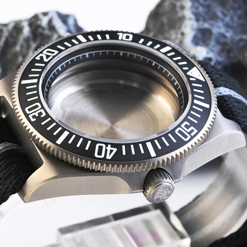 

Тактический корпус часов с лягушкой, мужские часы, титановый водонепроницаемый корпус часов, сапфировый модифицированный BGW-9, светящийся NH35A, автоматический механизм