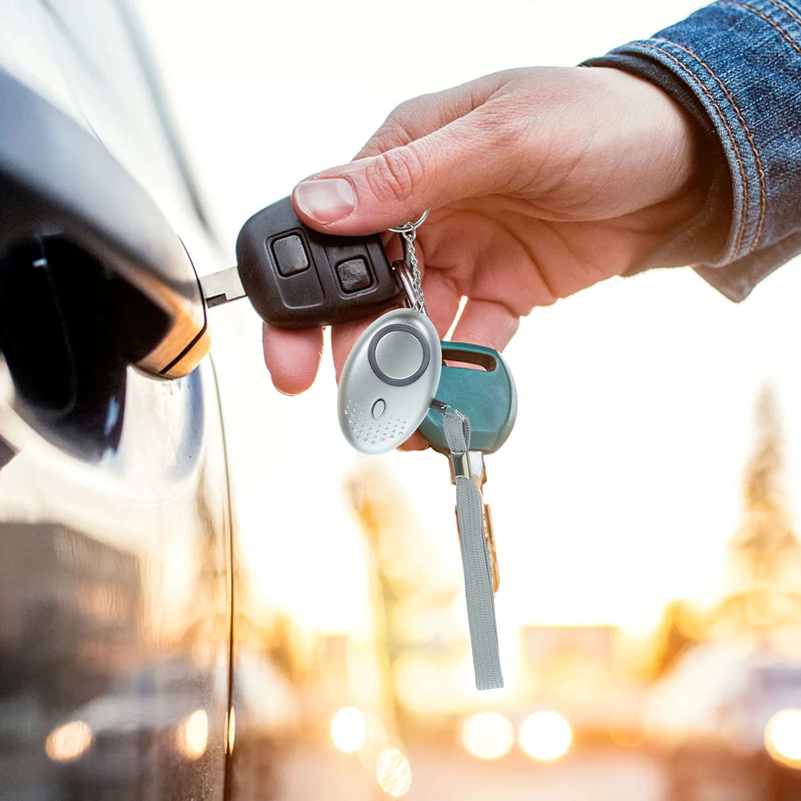 10Pcs Personal Alarm Keychain 130Db Emergency Security Siren with LED Light for Safety Alert Women Outdoor