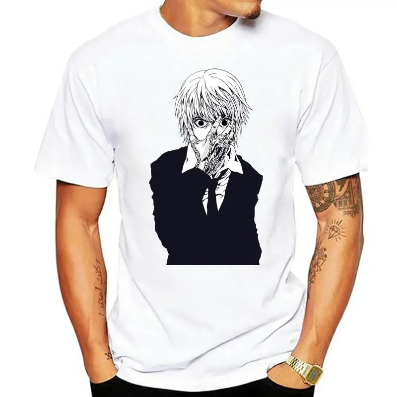 Hunter X Hunter Anime Kurapika Last Kurta Clan men's t shirt black top quality Hot Cheap Men'S