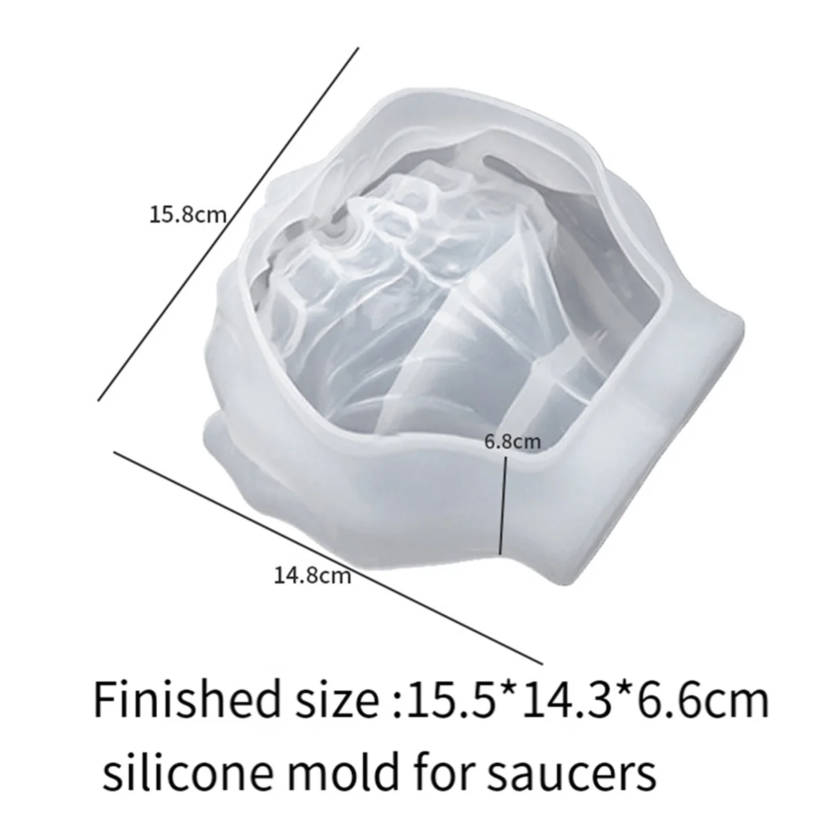 Two-hand Jewelry Tray Mold Decoration Hand Shape Cement Flower Pot Mold Hand Storage Dish Ashtray Mirror Silicone Mold Two-Hand