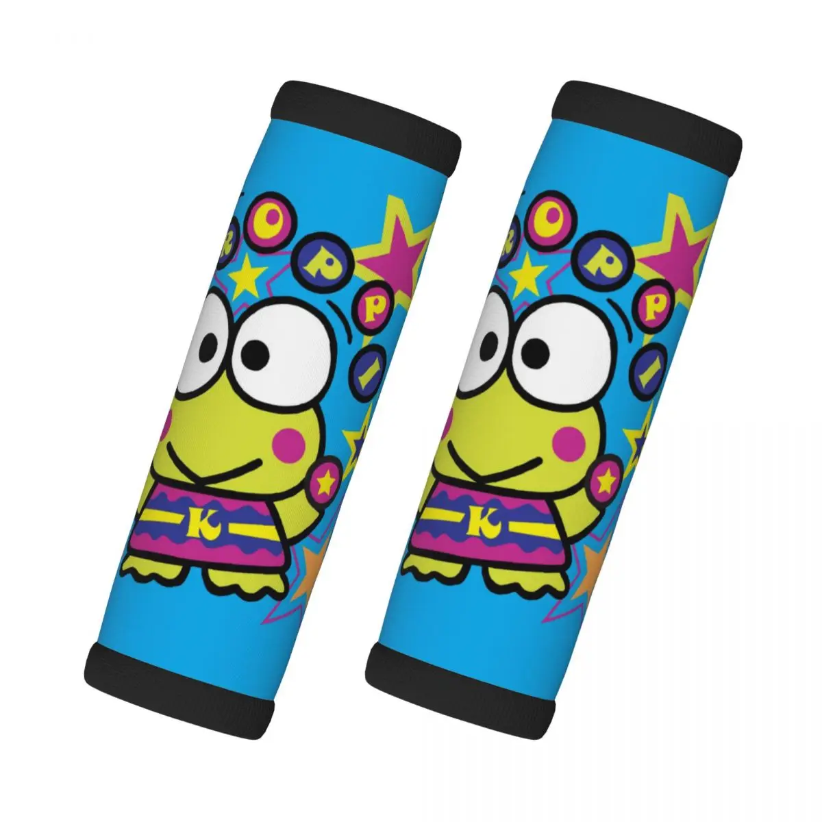 

Custom Cute Kerokero Keroppi Luggage Handles Wrap Grips 2 Pcs Handle Grip For Travel Bag Luggage Suitcase Airplane Comfortable