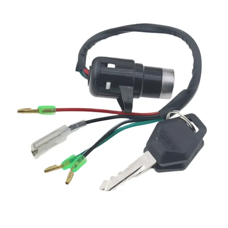 Electric Door Lock Power Lock Cylinder Ignition Switch Compatible with JIALING CD70 JH70 Motorcycle Parts