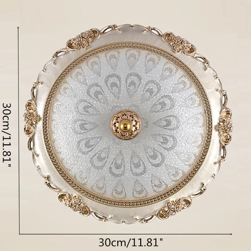 Modern LED Ceiling Light Round Glass Lamp Hallway Bedroom Fixture