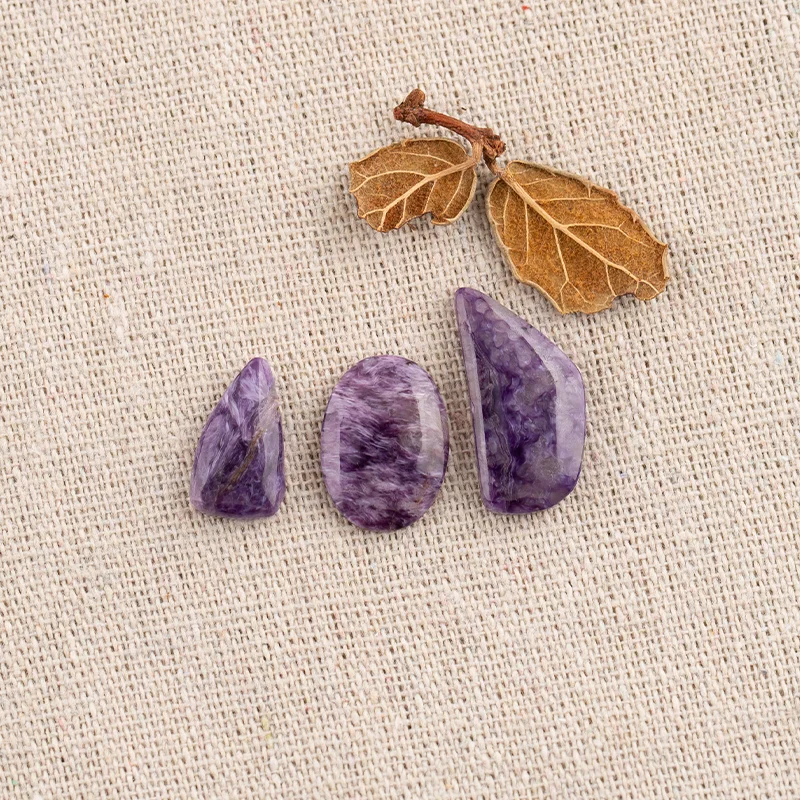 

B&F Charoite Earring Beads for Jewelry Making, Handmade Natural stones beads, Stones for jewelry Making Supplies