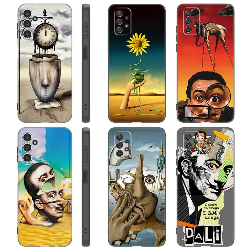 Salvador Dali Art Case For Samsung A13 A22 A24 A32 4G A14 A23 A25 A34 A52S A53 A54 A73 5G A11 A12 A31 A33 A50 A51 A70 A71 A72