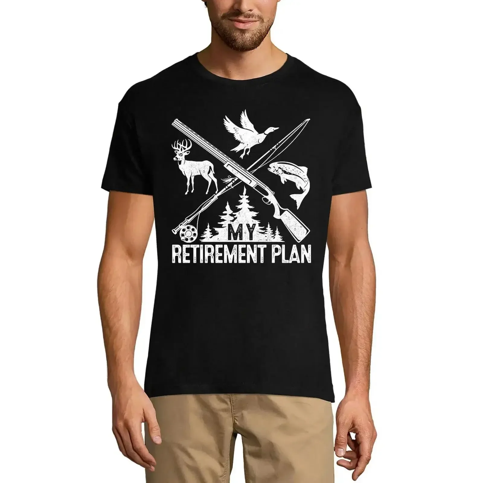 Herren Grafik T Shirt Mein Ruhestandsplan Oldtimer Jäger My Retirement Plan vintage Washed graphic Versatile Stylish