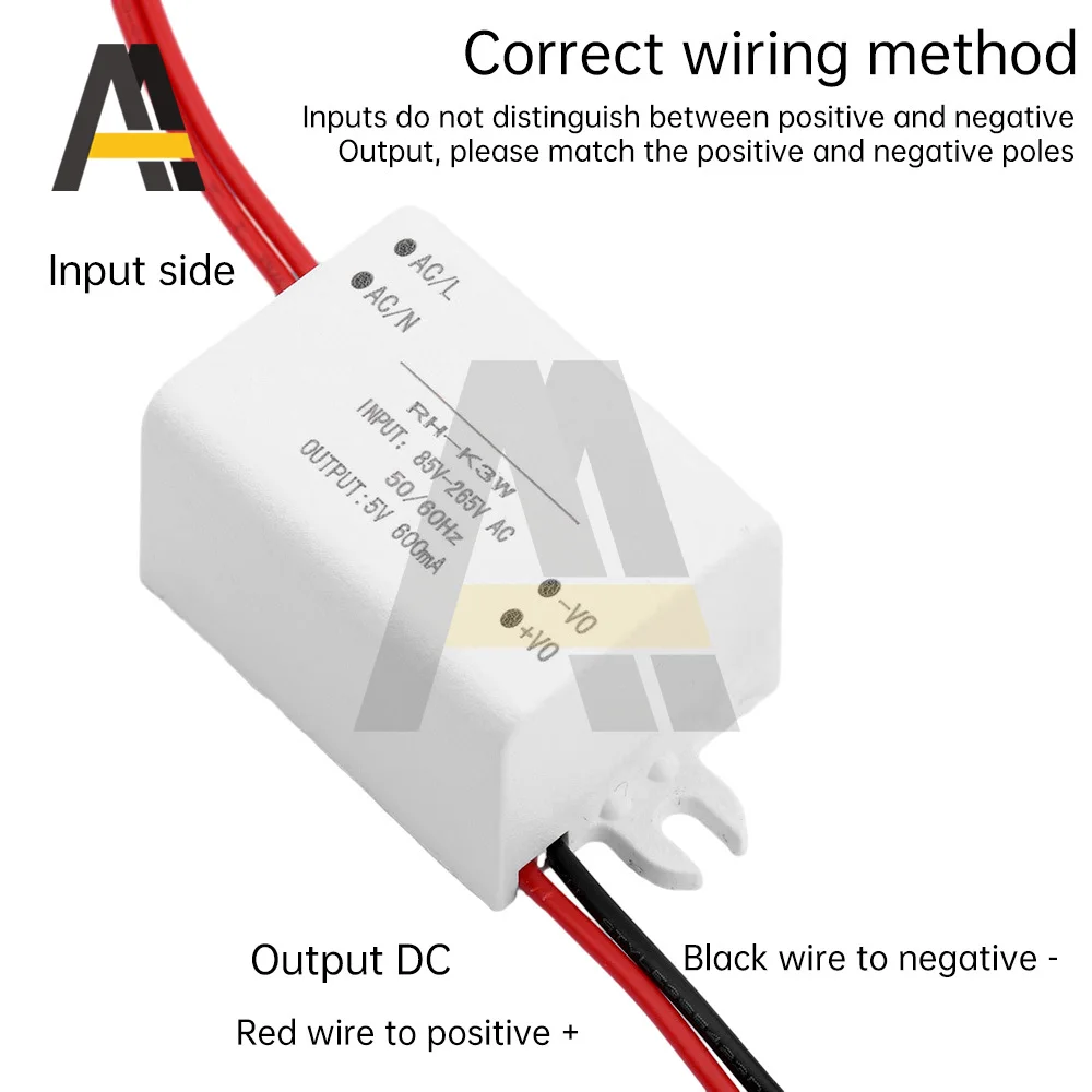 AC/DC To DC Buck Power Module AC85-265V/DC120-374V to DC3.3V/5V/12V 3W Mini DC Power Stabilizer Regulator Board