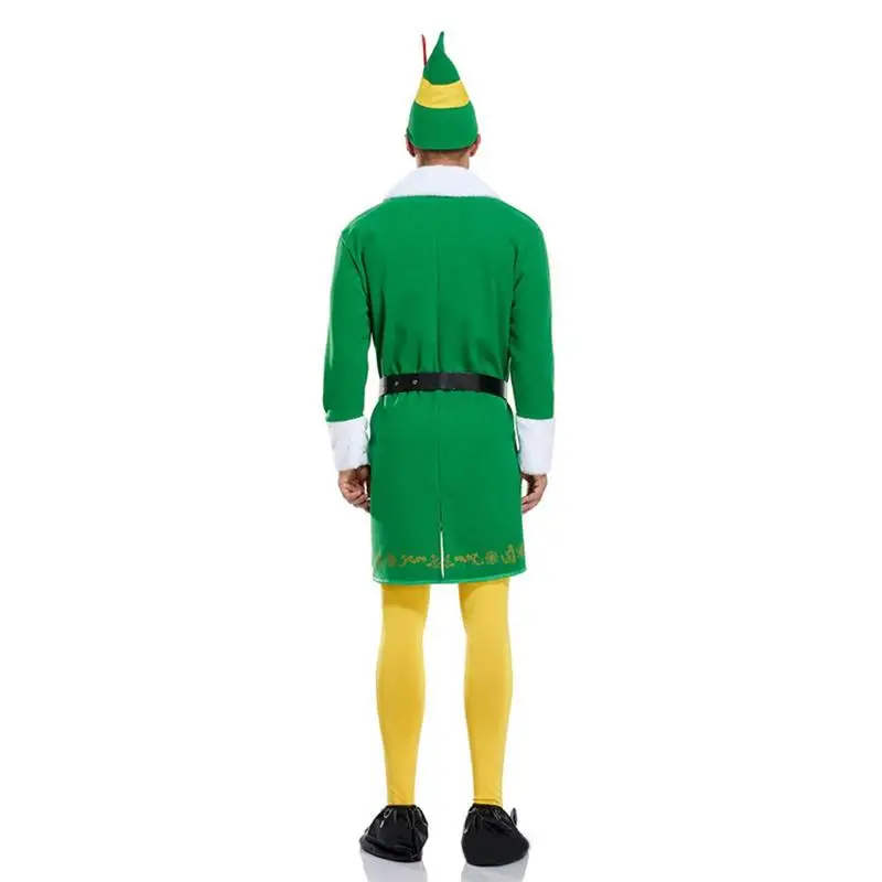 Ragazzi Buddy Christmas Elf Costume Costume Set con pantalone giacca scarpe cappello cintura vestito traspirante per natale festa di compleanno Colthing