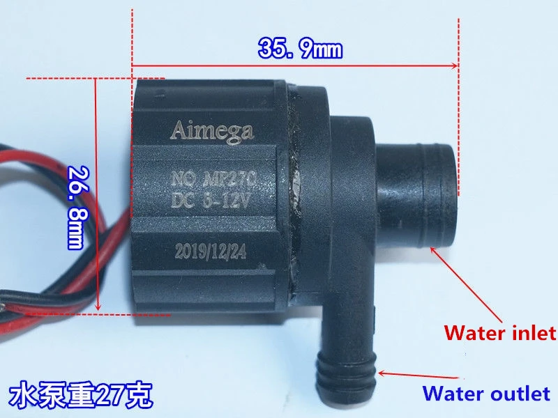 

DC 5V-12V Brushless Impeller Centrifugal Small Water Pump Fully Sealed Water Proof Mute Circulating Pomp Submersible Pump