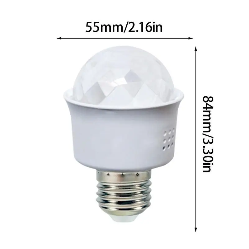 Rotating LED Strob Bulb Auto Rotating Stage Light Bulb Rotating Reusable Disco Bulb Lamp For Party Clubs Bars Family Celebration