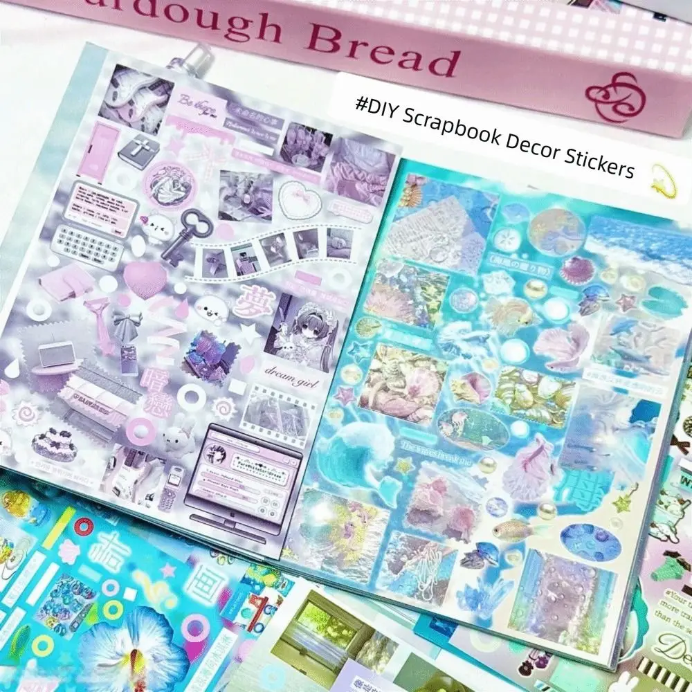 Kreatives 24-seitiges Stickerbuch, rosa, DIY-Tagebuch-Aufkleber, japanischer Stil, Cartoon-Scrapbook-Aufkleber, Schreibwaren – Detail 26