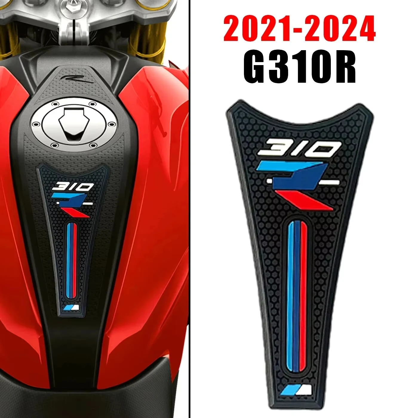 Tank Pad Protection Sticker For BMW G310R G 310 Motorcycle rubber Non-slip Side Tank Knee Pads Set Grip Anti Slip Fuel 2021-2024