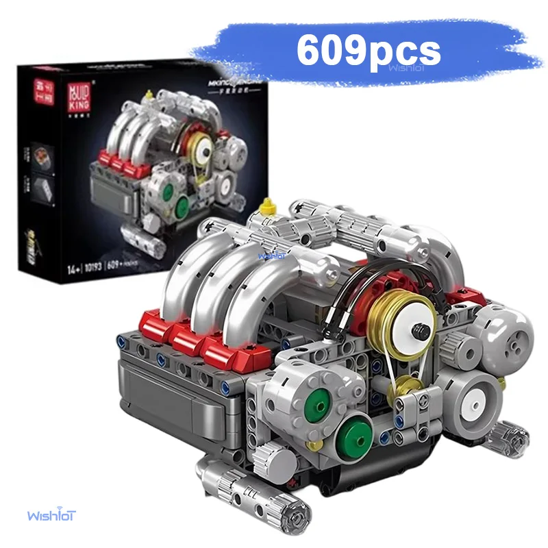 

10193 Flat-Four Engine Model 609pcs Micro Particle Mini Insertion Kit Building Block set DIY Toys for Christmas Gifts