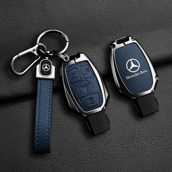 가죽 자동차 키 케이스 커버 거치대 보호대, 메르세데스 벤츠 A B C E 클래스 GLS GLA GLK GLC CLS CLA AMG W204 W205 W212 W463 W176