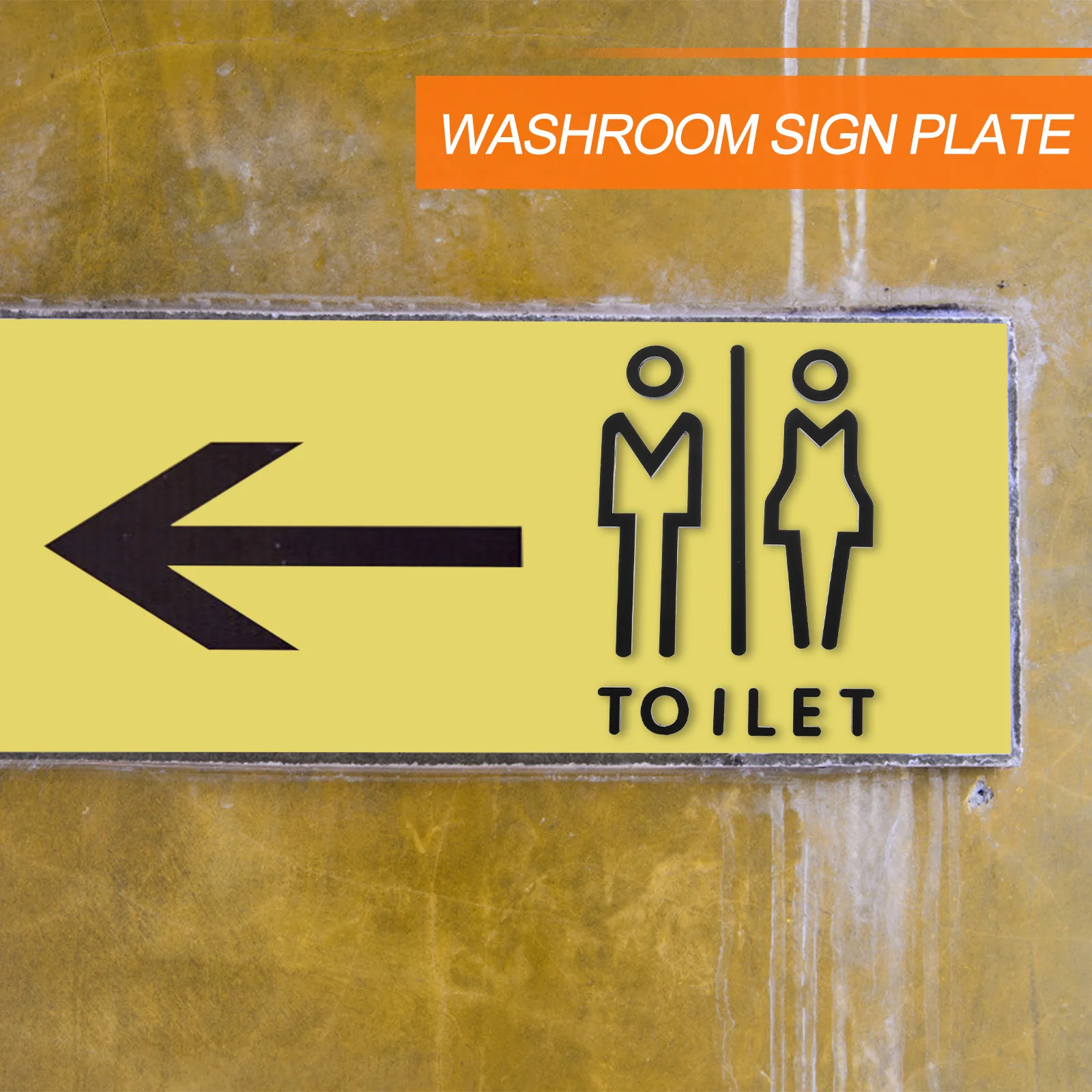 

1Set Creative Acrylic Toilet Sign Plate Clear Identification for Restroom Washroom Hotel Home Public Toilet Restroom Sign