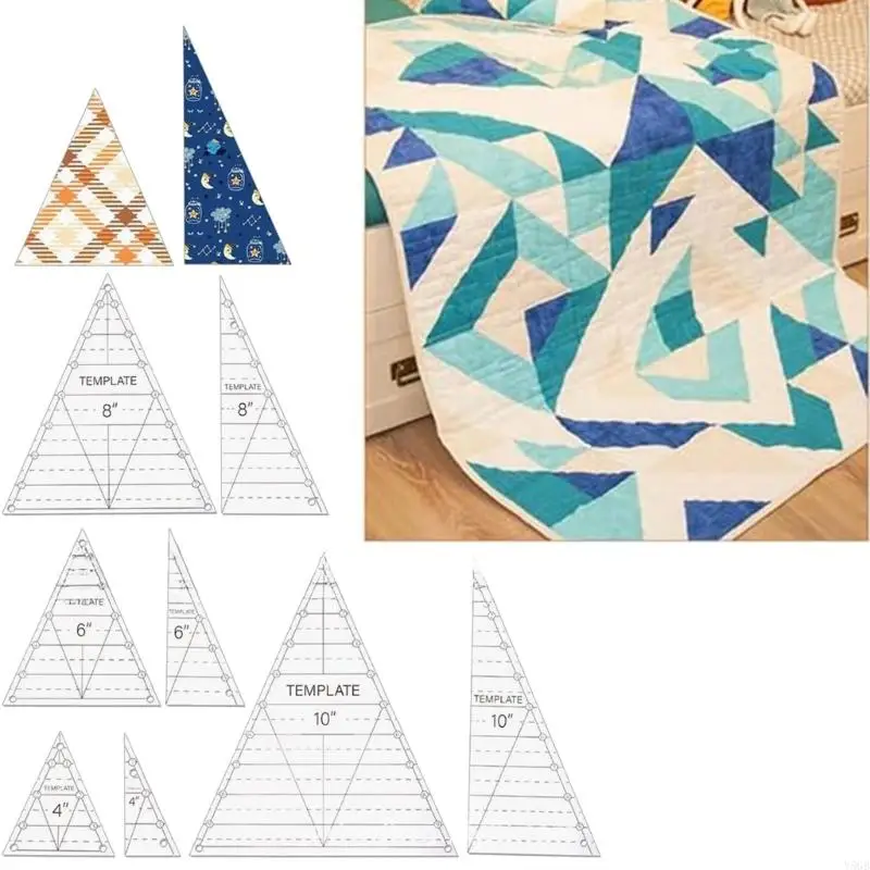 

Multipurpose 8Inch Clear Craft Ruler With Measurement Lines For Quilting And Garment Making Y5GB