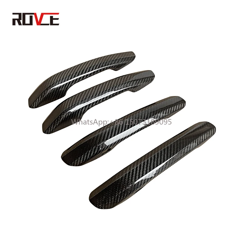 

Накладка на дверную ручку из настоящего углеродного волокна для Audi A4 A5 Q5L SQ5 B9 2017-2021, автомобильные аксессуары, автозапчасти