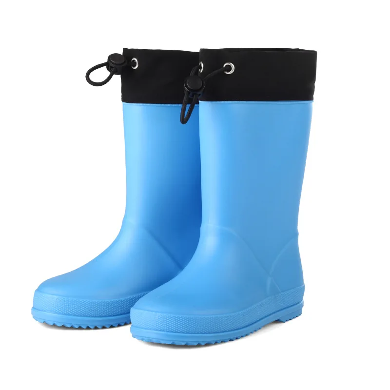 Children Rubber Rain Boots Mid-calf Boys Girls Waterproof Rainboots Anti-slip Wellies Boots Water Shoes For Kids