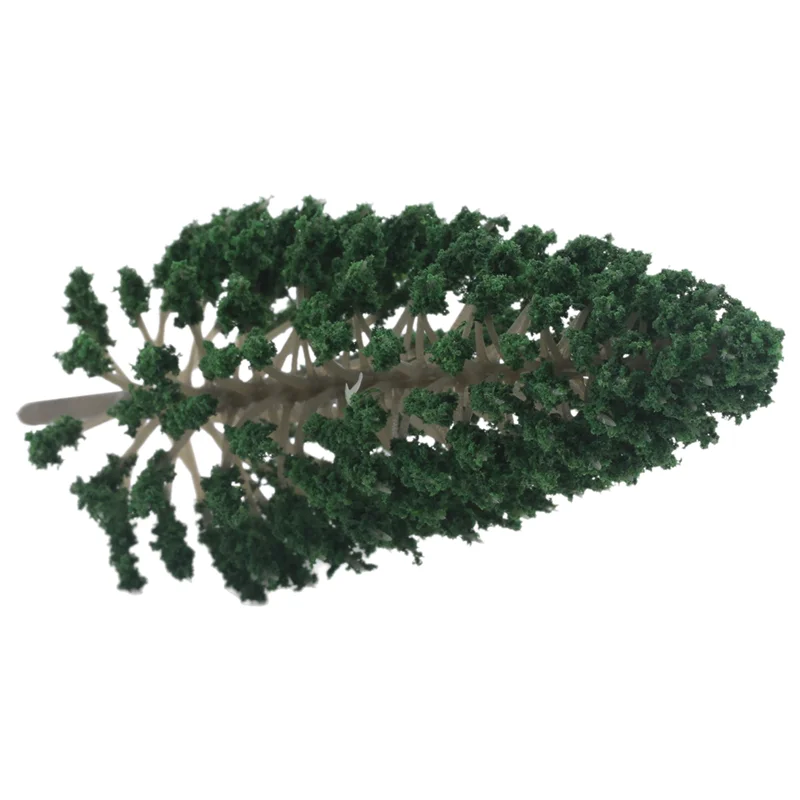 

YSUN-10Pcs Pine Trees 1:25 Model Train Railway Building Green Model Tree For O G Scale 1/25 Railroad Layout Diorama Scenery