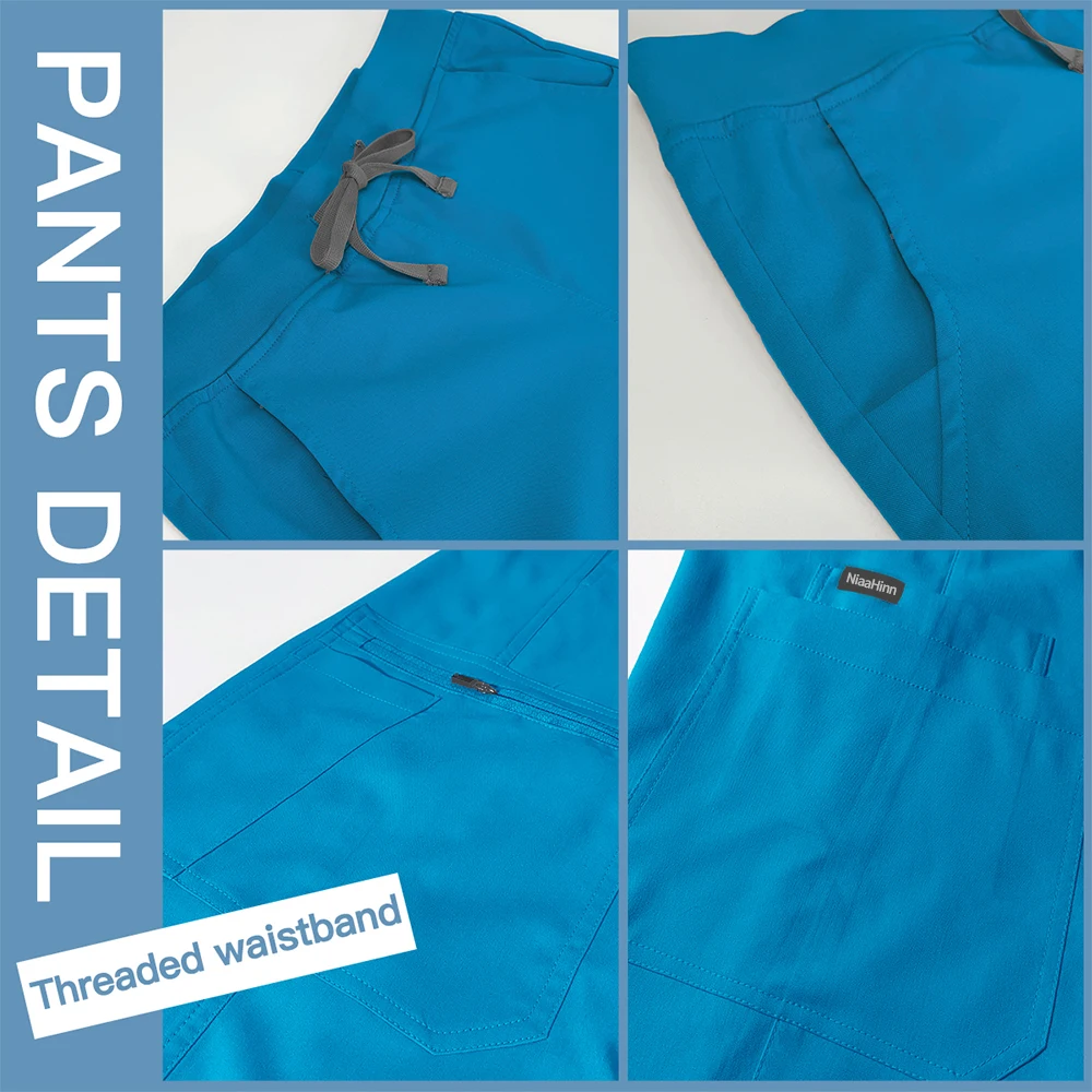 Uniformi mediche donne ospedale medico infermiere abbigliamento da lavoro scollo a V scrub top pantaloni Jogger infermieristica abiti di bellezza chirurgici di alta qualità