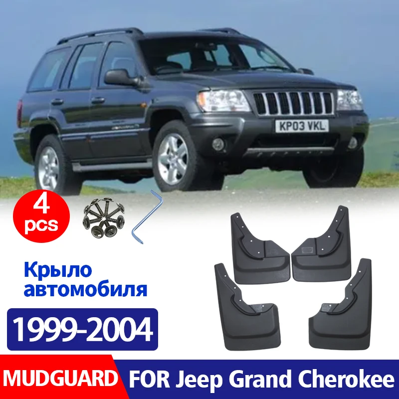 

Car Accessories FOR Jeep Grand Cherokee 1999-2004 Mudguards Fender Mud Flap Guard Splsh Front Rear 4pcs Mudflaps