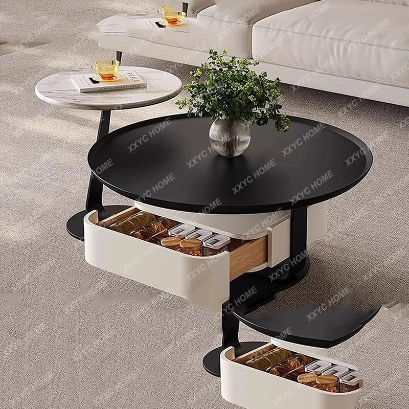 

LRound Standing Side Table Aesthetic Space Saving Living Room Luxury Side Table Decoration Service Home Furniture