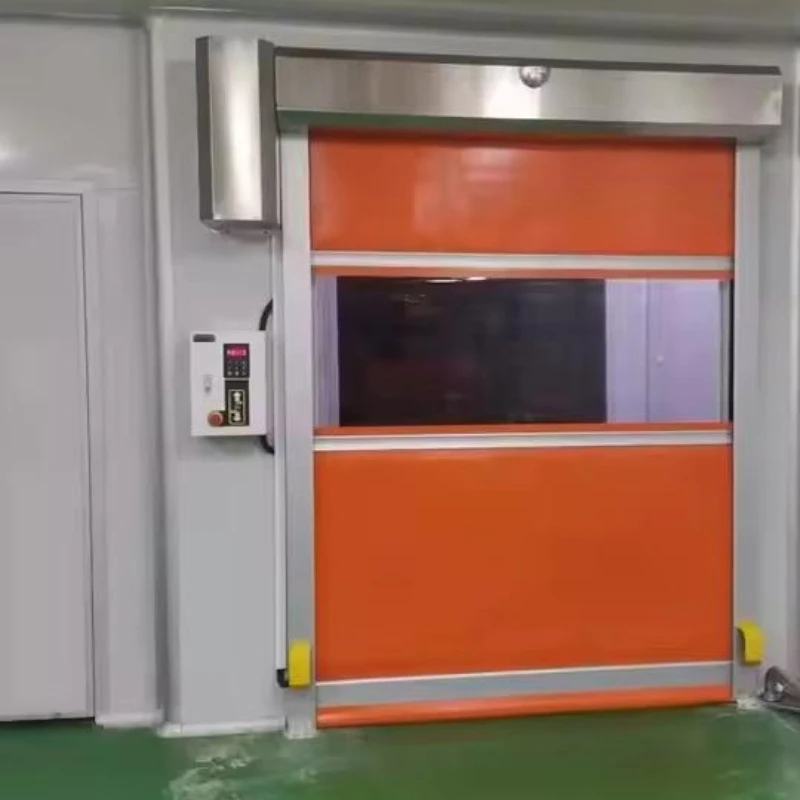 PVC fast rolling shutter door automatic lifting rolling shutter door dust-free workshop rolling shutter door induction