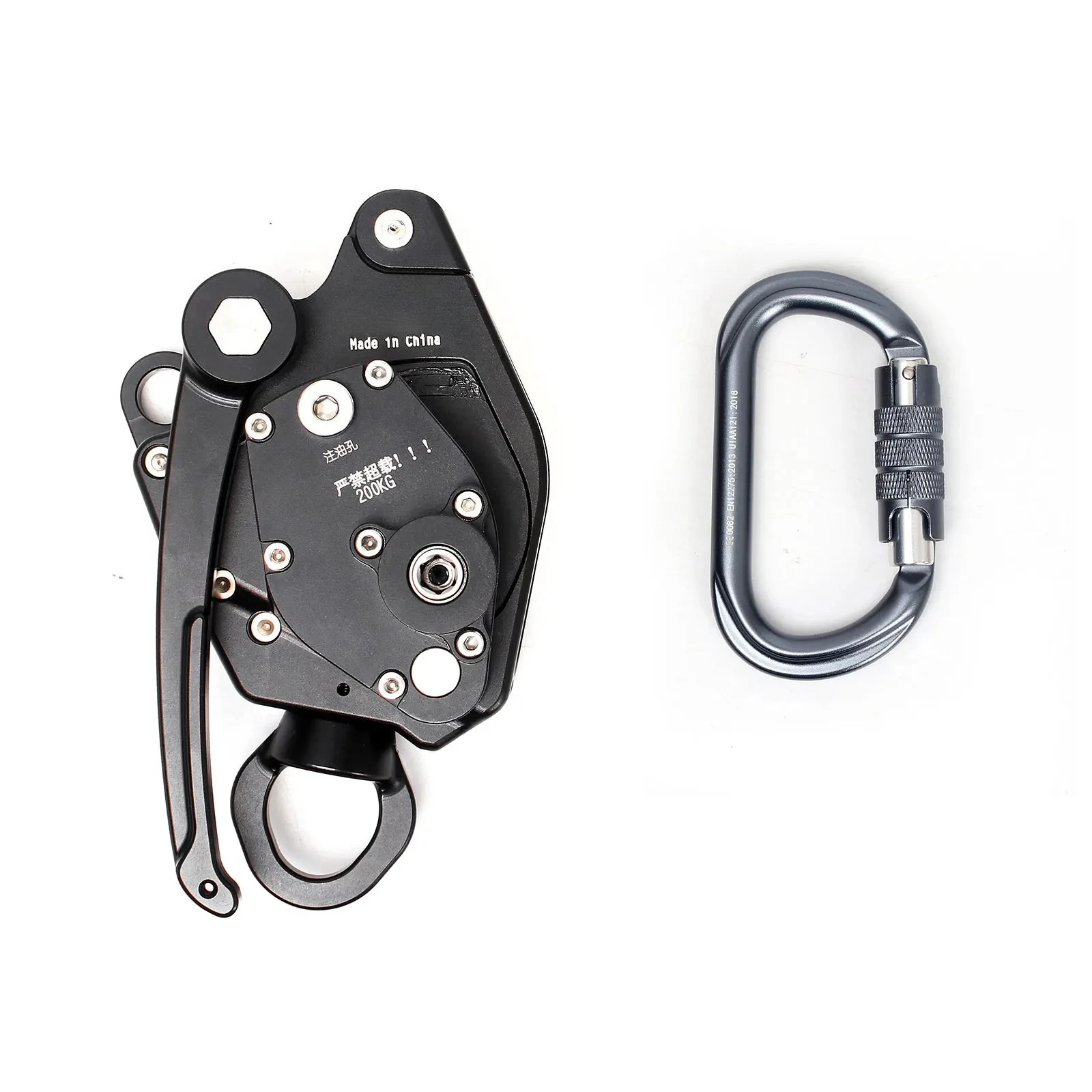 150kg Ascender & Descender Device, Ascent Descent Tool for Outdoor Climbing Rope Access Rescue, Climbing Gear