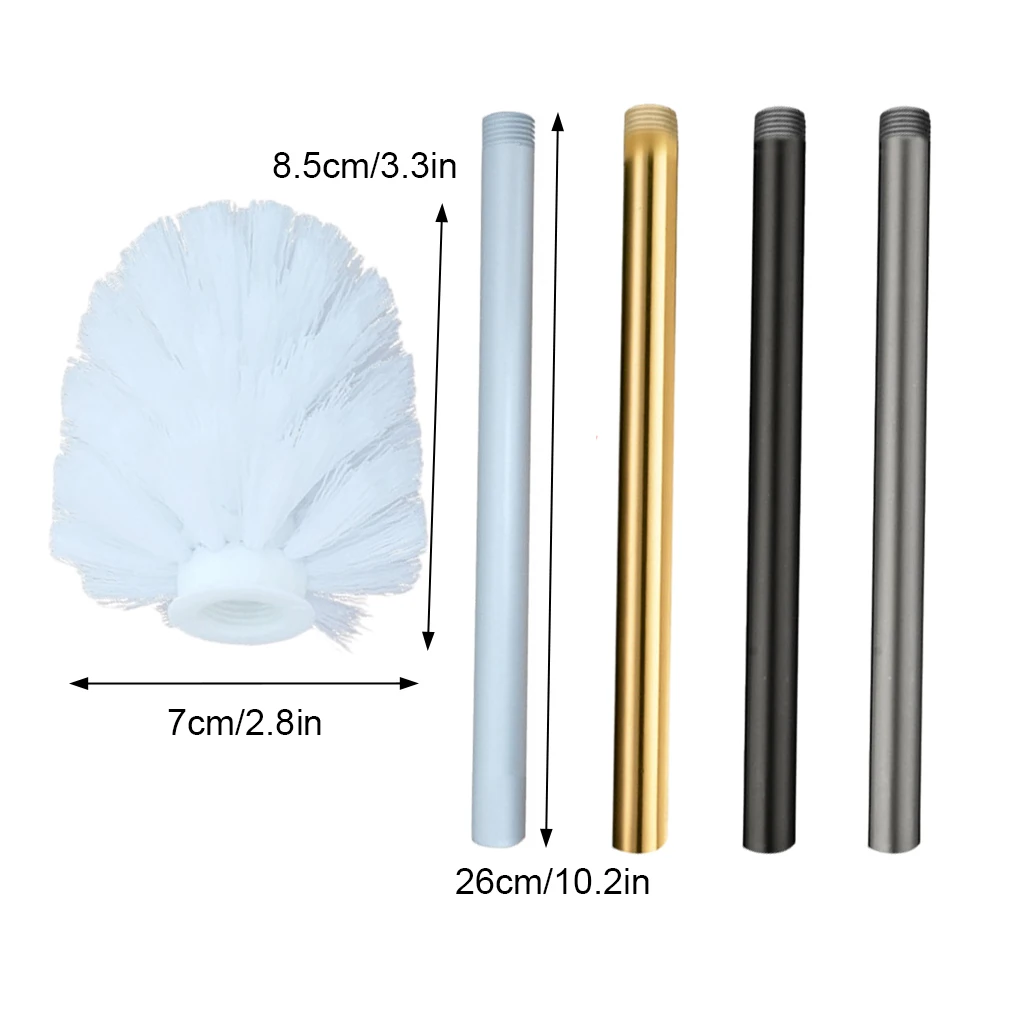 3x toilet brush gold on gold handle 26 cm  Replacement brush for toilet brush