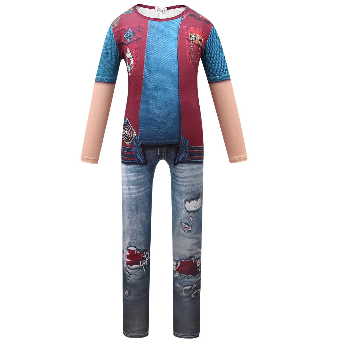 Kids Boys Movie High School Long Sleeves Jumpsuit Outfit Christmas Role Play Halloween Cosplay Costume