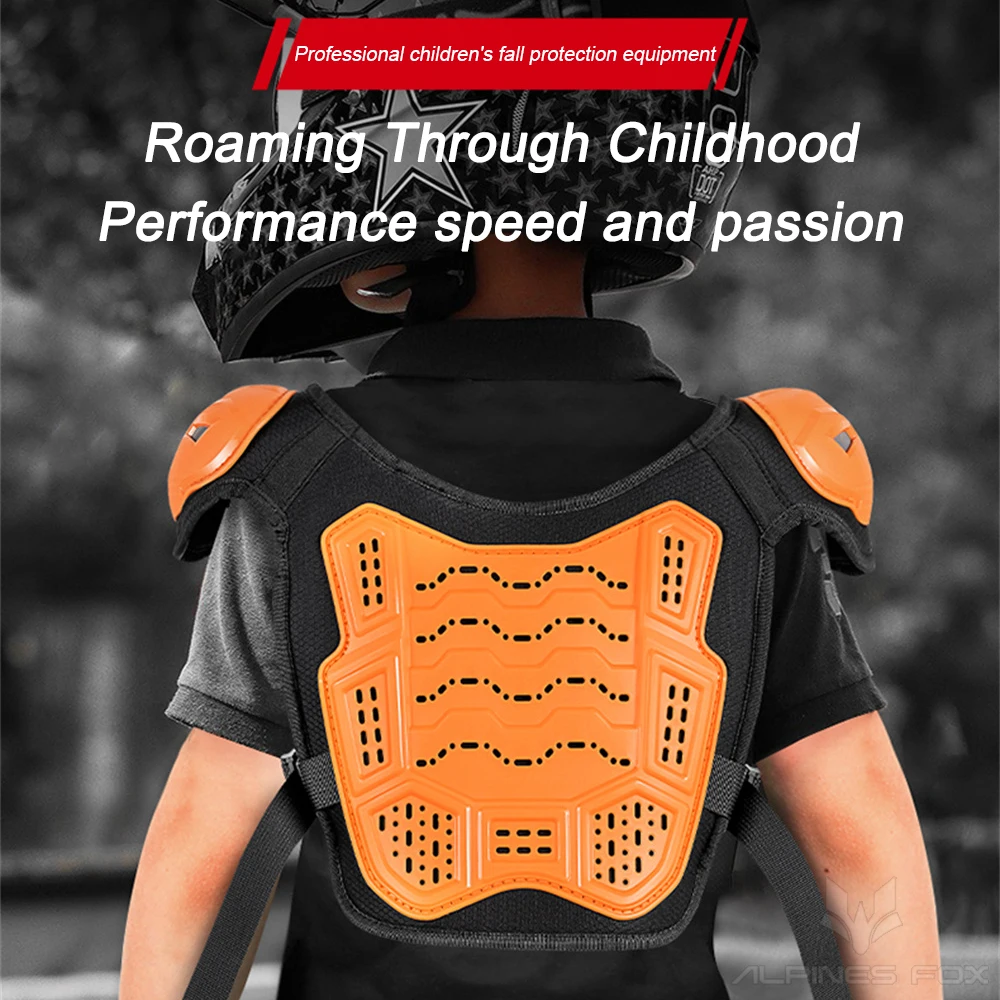 Children Motorcycle Armor Vest Protection Kid's Motocross Body Armor Jacket Protective Armors Riding Kneepads Moto Full Armor view 2
