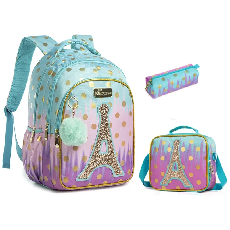 BIKAB School Bag Backpack for Kids Backpacks for Schools Teenagers Girls Sequin Tower School Bags for Girls Girls School Supplie